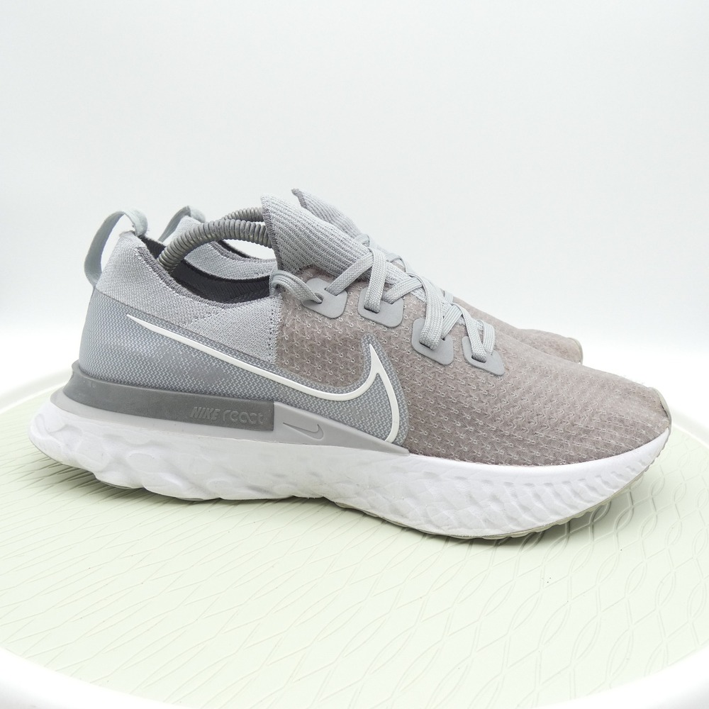 Nike React Infinity Run Flyknit 2 Grey Silver Running Shoes CT2357-005 Mens 10.5
